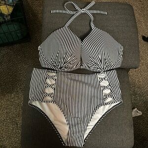 High waist swim suit
